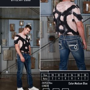 AM-2039  jeans para bota .